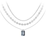 Collier par so charm ; orn�e de cristaux swarovski ; bs4411 - sini - sn016 + b2392 - argent + b2382 - ...