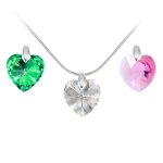 Collier par so charm ; et ses trois pendentifs coeur so charm ; orne de cristaux swarovski ; 6228 - ...