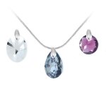 Collier par so charm ; et ses trois pendentifs so charm ; orn�e de cristaux swarovski ; 6028 - 18 - crys ...