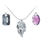 Collier par so charm ; et ses trois pendentifs so charm ; orn�e de cristaux swarovski ; 6435 - 16 - sini ...