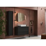 Colonne 1 porte 138 cm coloris frêne noir système push pull Colonne 1 porte 138 cm coloris frêne noir système push pull