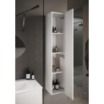 Colonne de rangement salle de bain 1 porte miroir l40xh195 cm