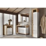 Colonne de rangement salle de bain ancona 1 porte 5 tagres coloris chne l35xh188 cm