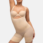Combinaison gainante  poitrine ouvert beige