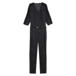 Combinaison imprime manches dentelle femme kaporal - bleu marine