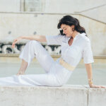 Combinaison pantalon en lin alicia rdition blanc