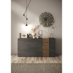 Commode 3 portes panneaux de particules gris