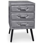 Commode 3 tiroirs bardo simili p. u. gris Commode 3 tiroirs bardo simili p. u. gris