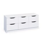 Commode 6 tiroirs blanc maurati