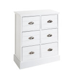 Commode en bois massif  6 tiroirs