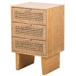 Commode chiffonnier scandinave en bois 3 tiroirs bois marron Commode chiffonnier scandinave en bois 3 tiroirs bois marron