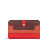 Compagnon de voyage stop rfid cuir bahia rouge / multicolore lina Compagnon de voyage stop rfid cuir bahia rouge / multicolore lina