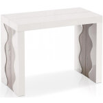 Console extensible blanche bicolore 250cm laque chicago