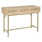 Console rayo 3 tiroirs cannage