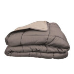 Couette chaude bicolore cocoon taupe / lin Couette chaude bicolore cocoon taupe / lin