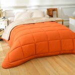 Couette tempérée bicolor orange potiron Couette tempérée bicolor orange potiron