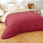 Couette tempre bicolor rouge rubis