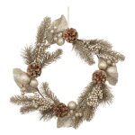 Couronne de noël dorée pomme de pain Couronne de noël dorée pomme de pain