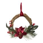 Couronne de noël poinsettia Couronne de noël poinsettia