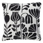 Coussin effet tricot twisted lime noir & blanc 40x40cm
