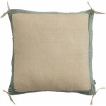 Coussin elise chambray verveine 45 x 45