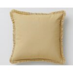 Coussin frange - beige
