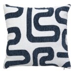 Coussin jacquard safina 40x40cm - bleu gen