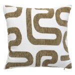 Coussin jacquard safina 40x40cm - vert kaki