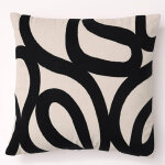 Coussin noir en coton spiro