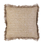 Coussin raphia dehoussable naturel 40x40cm
