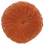 Coussin rond velours tomette