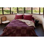 Couverture et chemin de lit damier versailles rversible