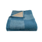 Couverture et chemin de lit  motif damier rversible versailles cedre bizet