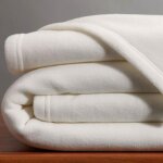 Couverture temp�r�e 350 g / m� polaire unie - naturel
