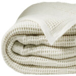 Couverture temp�ree en coton nid ab - blanc ivoire