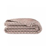 Couvre lit en coton tiss orange