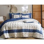 Couvre - lits vence bleu en coton