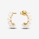 Croles femme mtal dor  l'or fin avec perles pandora timeless