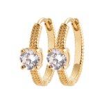 Boucles d'oreilles croles femme plaqu or 17 mm - y6346z0