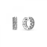 Croles paves double anneau pandora timeless - argent