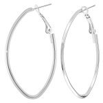 Créoles so charm - b2787 - argent - boucles d'oreilles argentées Créoles so charm - b2787 - argent - boucles d'oreilles argentées