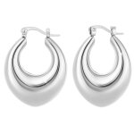 Créoles so charm - b4013 - argent - boucles d'oreilles argentées Créoles so charm - b4013 - argent - boucles d'oreilles argentées