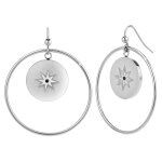 Croles so charm - bd2318 - bo - argent - diamant - noir - boucles d'oreilles argentes