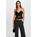 Crop top guipure noir en dentelle Crop top guipure noir en dentelle