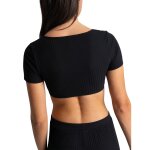 Crop - top manches courtes noir