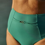 Culotte de bain taille haute - bleu