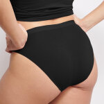 Culotte �chancr�e noire en coton