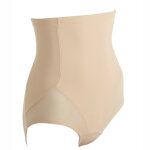 Culotte gainante taille haute beige en nylon