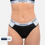 Culotte menstruelle de sport - flux moyen - a n8 noir en nylon