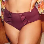 Culotte taille haute cabernet chocolat en coton